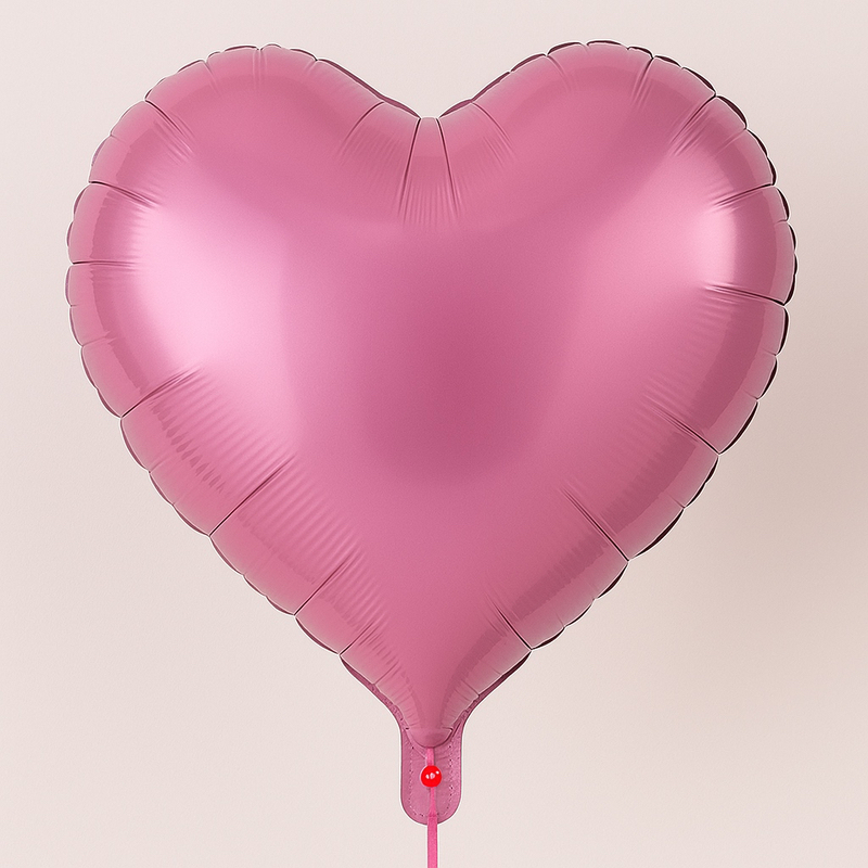 Balon SRCE jednobojni svjetlo-rozo 18