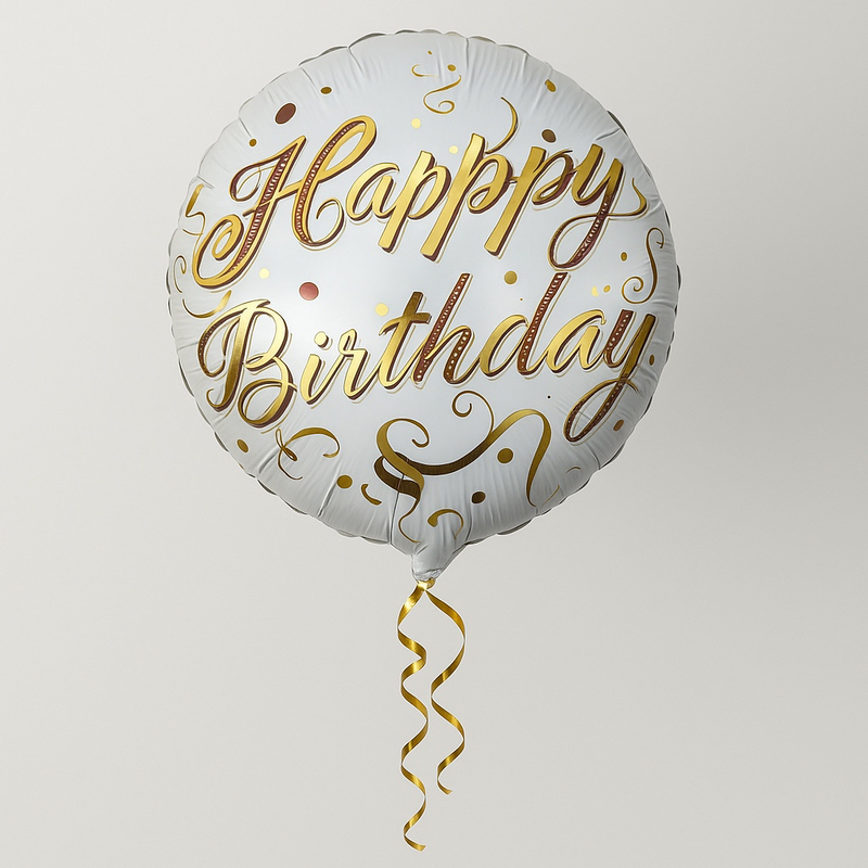 Balon HB bijeli sa zlatnim elegant okr. 18