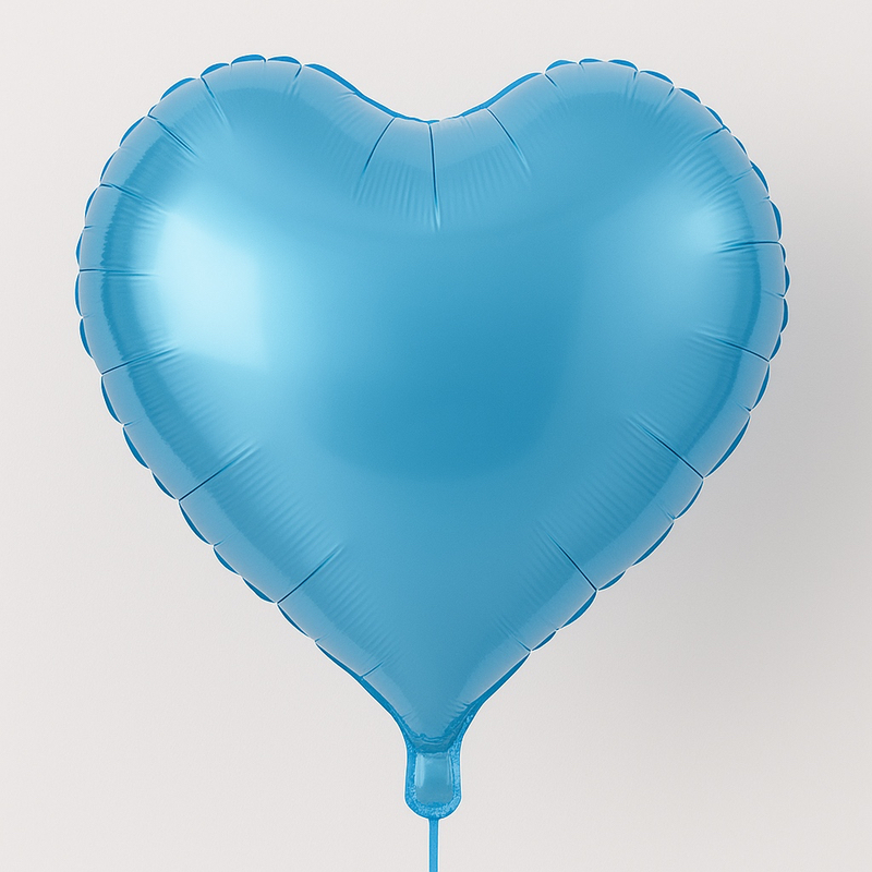 Balon SRCE jednobojni nebo-plavo 18