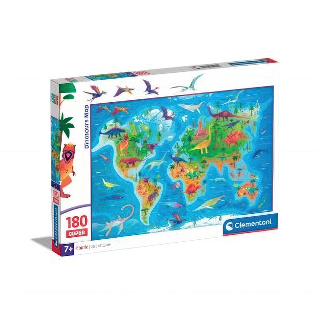 Igračka Clementoni puzle 180 kom. Dinosaurus mapa