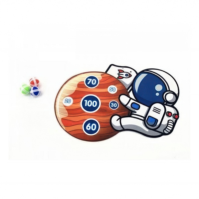 Društvena igra pikado sa lopticama-astronaut