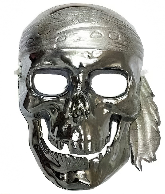 Maska Lobanja-gusar srebrna
