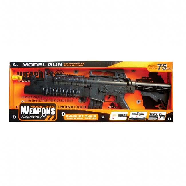 PUSKA SA ZVUCIMA I SVIJETLOM WEAPONS narandzasta kutija HY288-1