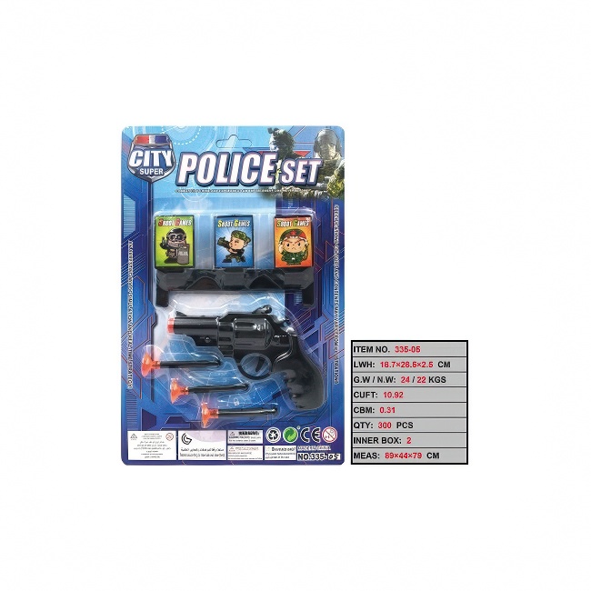 POLICIJSKI SET SA PLASTICNIM MECIMA plavi blister 335-05