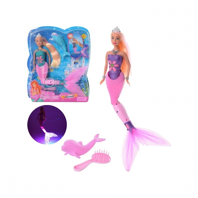 LUTKA DEFA SIRENA SVJETLECA + DELFIN NO.8243