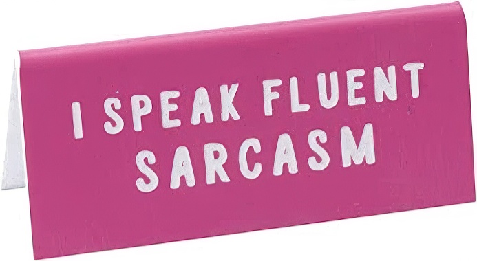CGB NATPIS ZA STO I SPEAK FLUENT SARCASM PINK MY TOUGHTS EXACTLY