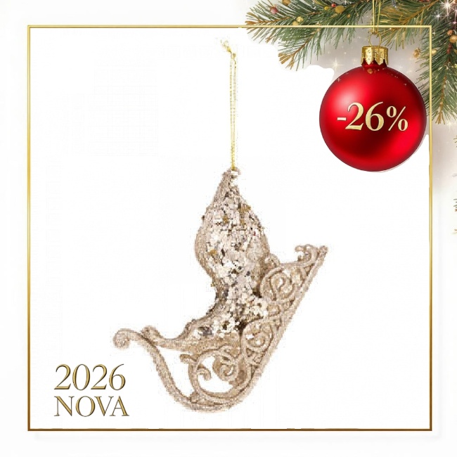 Novog. kićanka-sanke 10cm sort