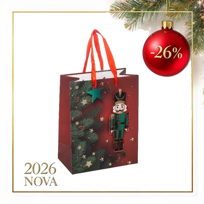 Novogodišnja ukrasna kesa 18x23cm Atmosphera