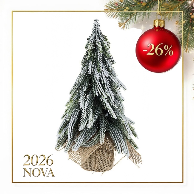 Dekor. novogodišnja figura-jelka Cimone 16x27cm Bizzotto