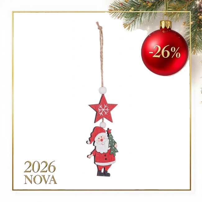 Novog. kićanka-Deda Mraz crveni Bizzotto