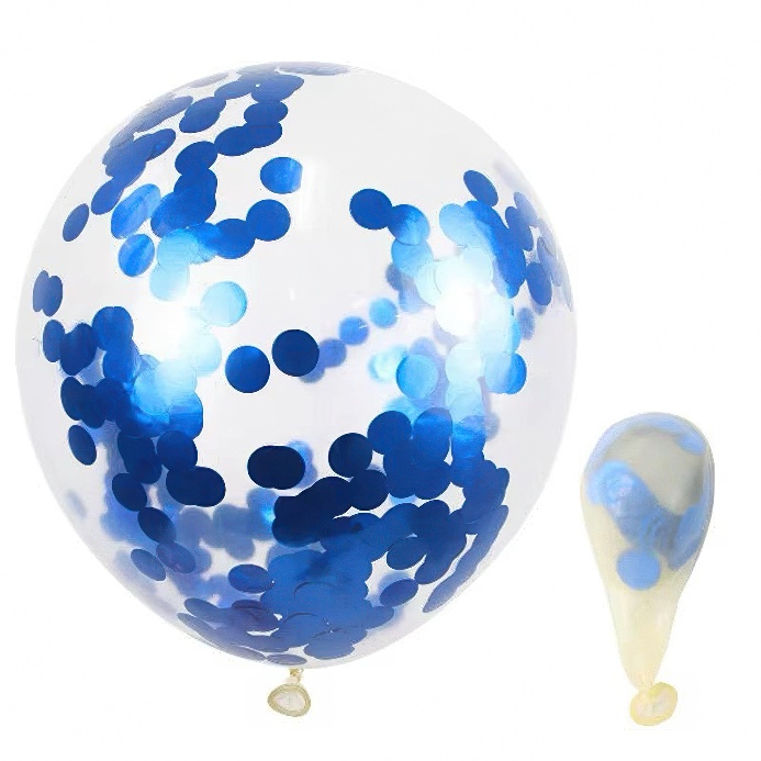 Balon lateks providni sa PLAVIM konfetima 10i