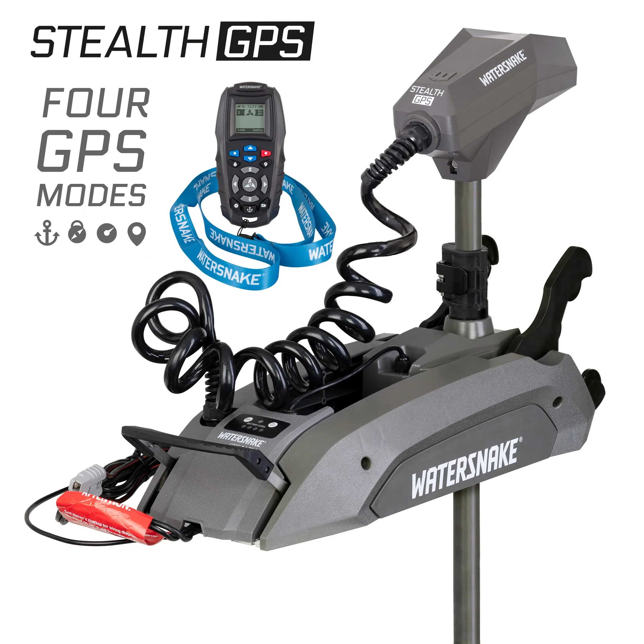 Watersnake Stealth 12V GPS Trolling Motor 65LB 66