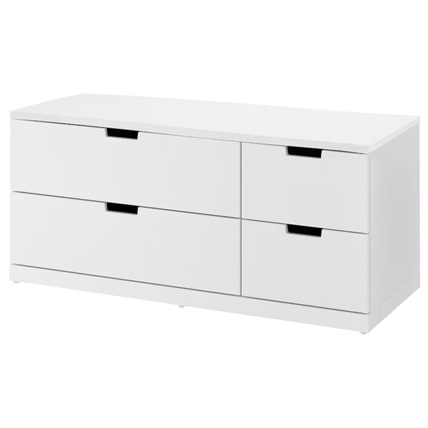 NORDLI 120x54cm Komoda sa 4 fioke, bijela