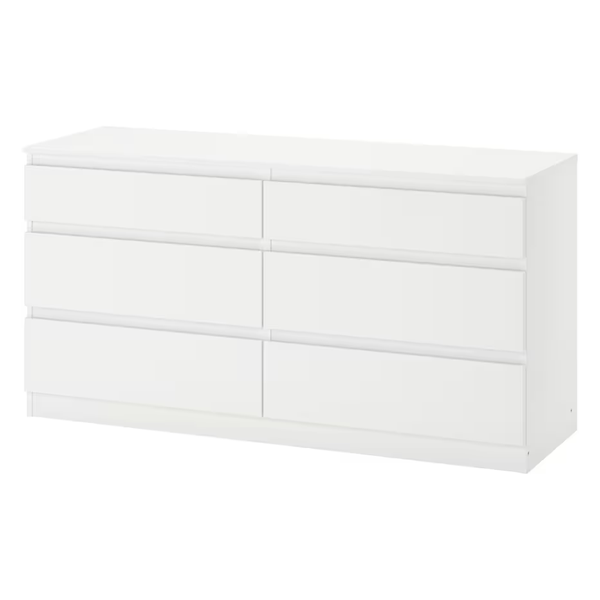 KULLEN 140x72cm Komoda sa 6 fioka, bijela