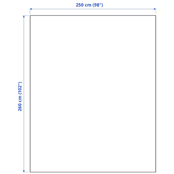 PRAKTVIAL 260x250cm Prekrivač, prljavobijela