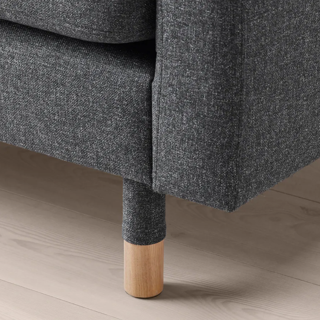 LANDSKRONA Sofa trosed, Gunnared tamnosiva/drvo