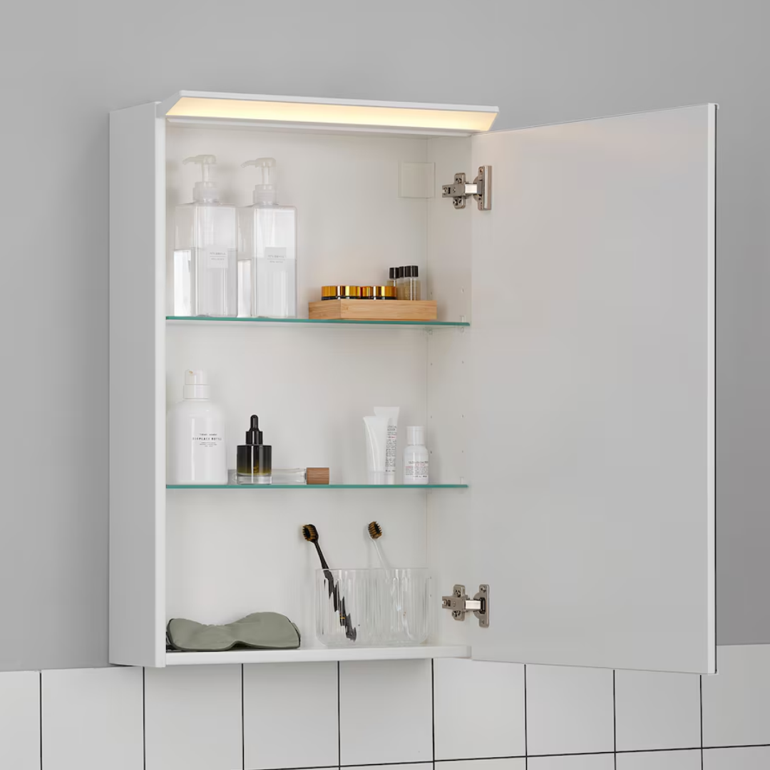 TREASJON 50x17x75cm Ormarić sa ogledalom, ugrad. svijetlo