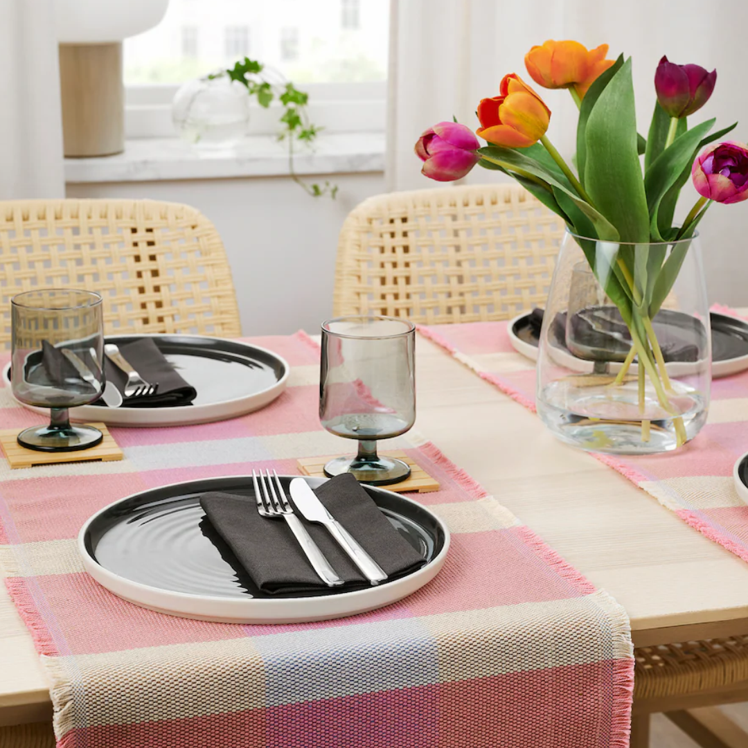 STRANDFLOKA 35x130cm Nadstolnjak, dezenirano/raznobojno