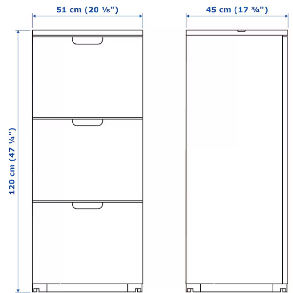 GALANT 51x120cm Kaseta za fascikle, bijela