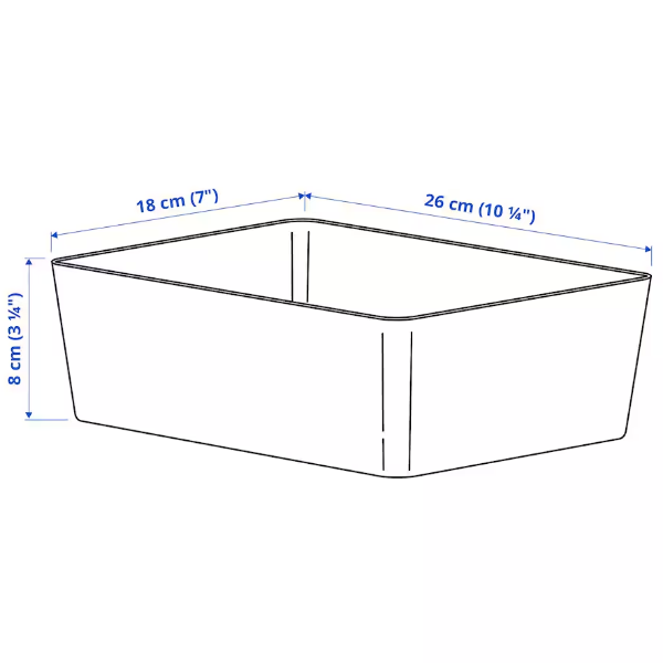 KUGGIS 18x26x8cm Kutija, prozirno crna