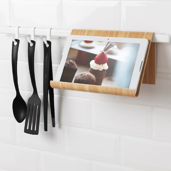 VIVALLA 26x17cm Postolje za tablet, bambusov furnir