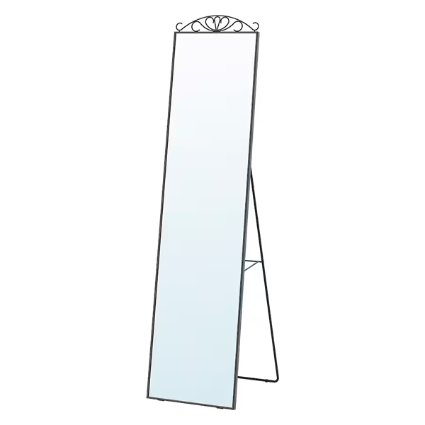 KARMSUND 40x167cm Podno ogledalo, crna