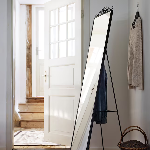 KARMSUND 40x167cm Podno ogledalo, crna