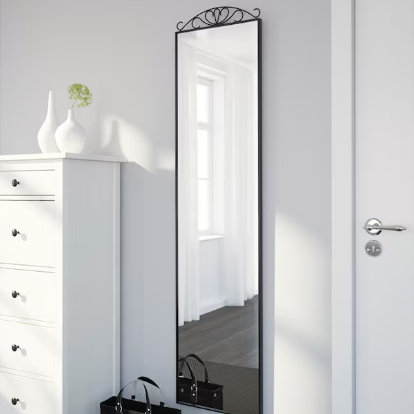 KARMSUND 40x167cm Podno ogledalo, crna