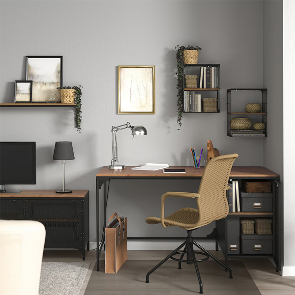 FJALLBO 140x70cm Radni sto, crna