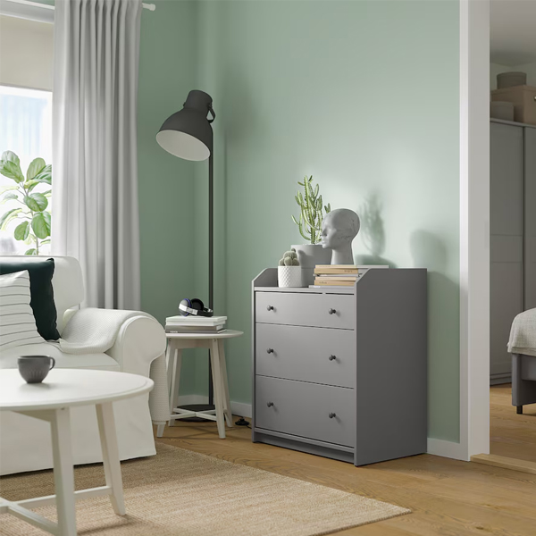 HAUGA 70x84cm Komoda s 3 fioke, siva