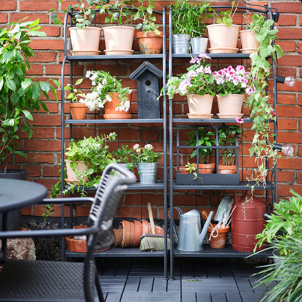 LACKO Stolica s rukohvatima,spolja, tamnosiva