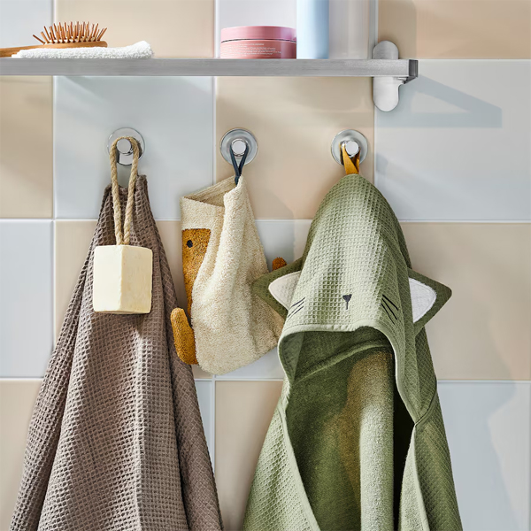 GULDVAVARE 60x125cm Peškir s kapuljačom za bebe, zelena