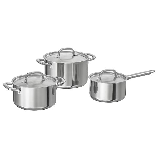 IKEA 365+ Set za kuvanje, 6 kom., nerđajući čelik