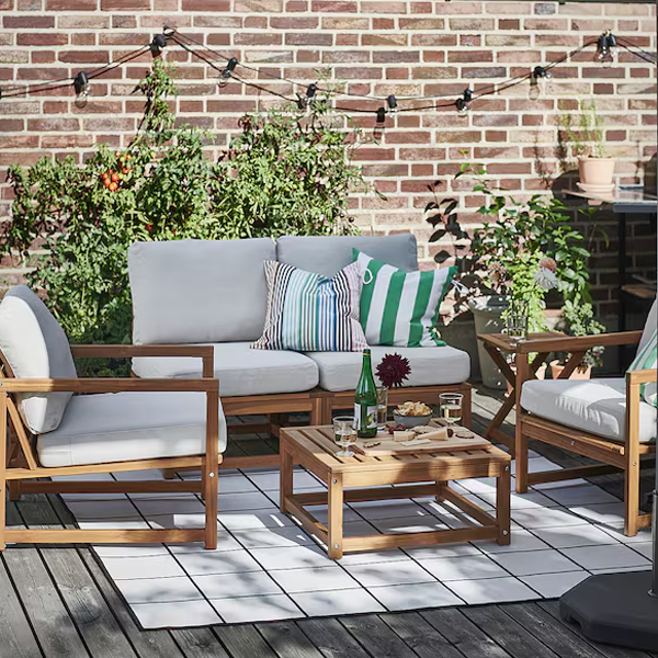 NAMMARO Element za modularnu sofu, spolja, svijetlosmeđe bajcovano