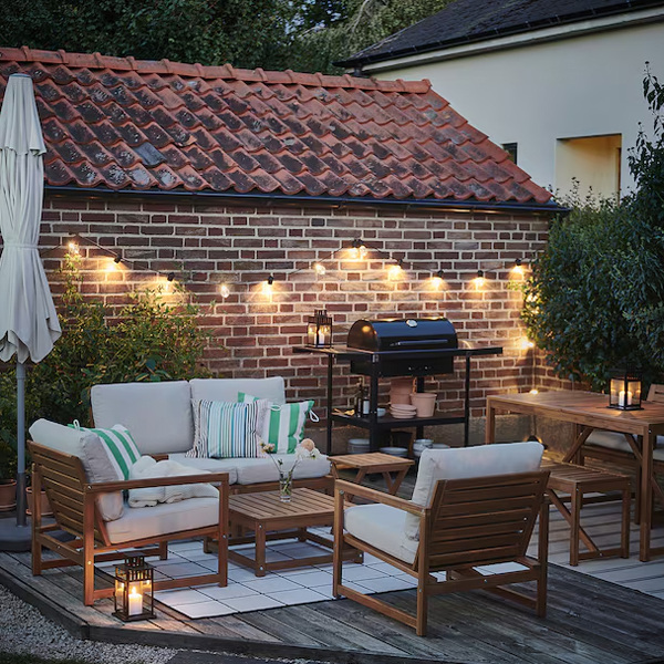 NAMMARO Element za modularnu sofu, spolja, svijetlosmeđe bajcovano