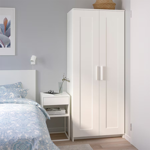BRIMNES 78x190cm Garderober s 2 vrata, bijela