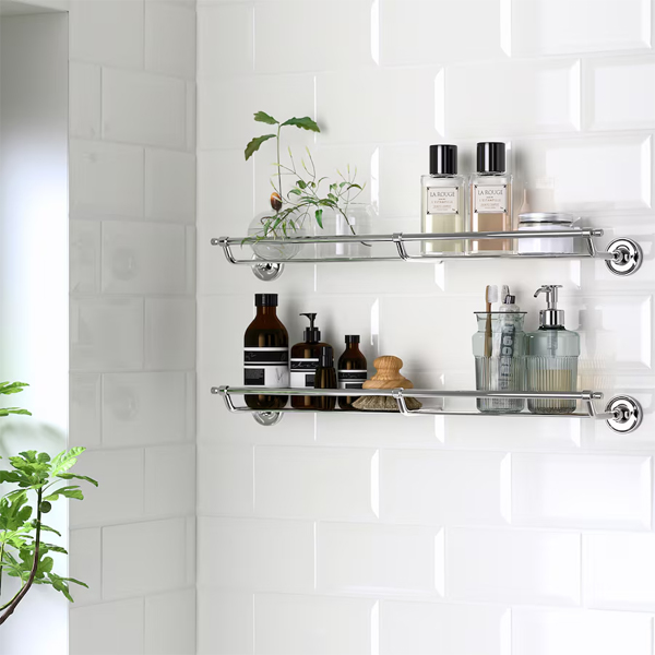 BROFJARDEN 60x6cm Zidna polica, imitacija hroma