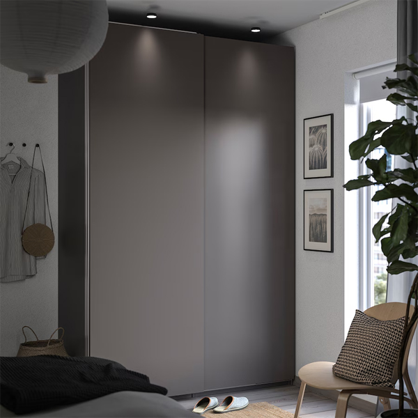 PAX/HASVIK 150x66x236cm Garderober, tamnosiva