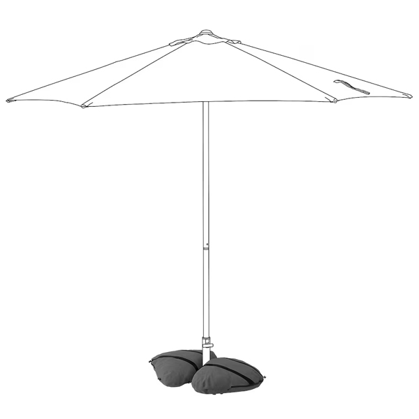 IGGON 60x60cm Postolje suncobrana sa vrećom za pijesak, tamnosiva