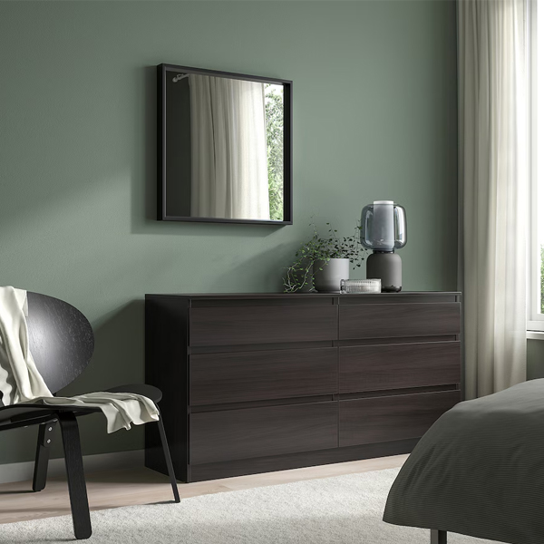 NISSEDAL 65x65cm Ogledalo, crna