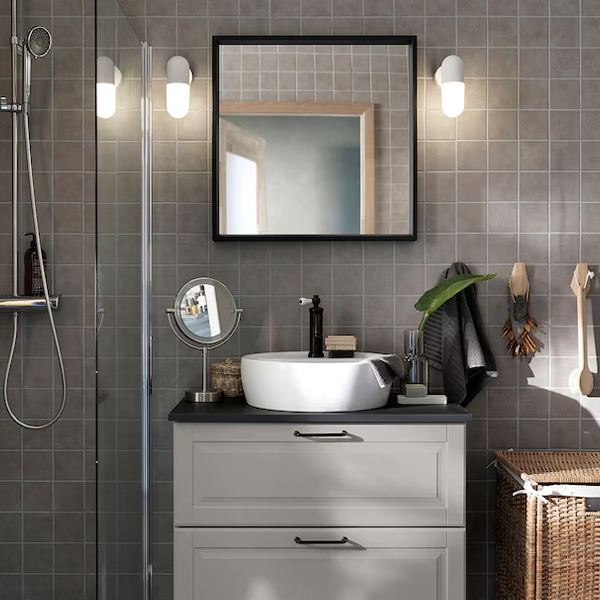 NISSEDAL 65x65cm Ogledalo, crna