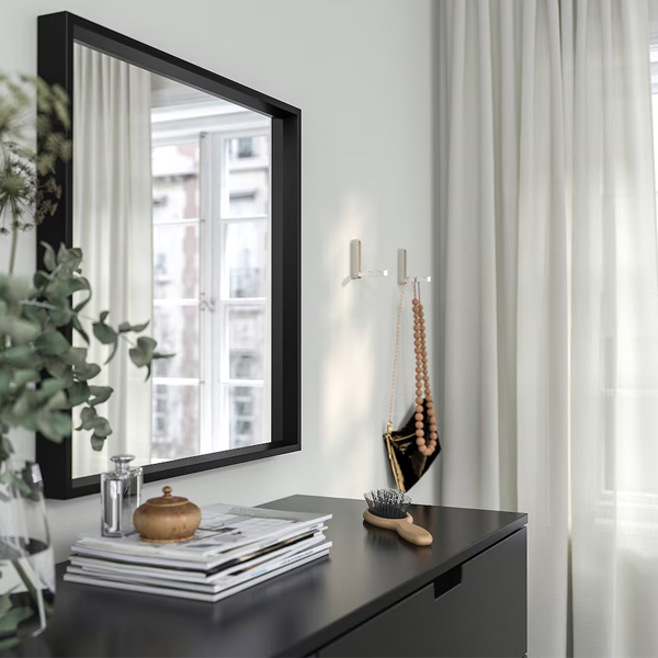 NISSEDAL 65x65cm Ogledalo, crna