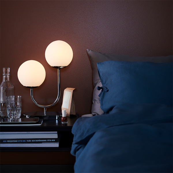 SOLHETTA LED sijalica E14 250 lumena, kugla opal bijela