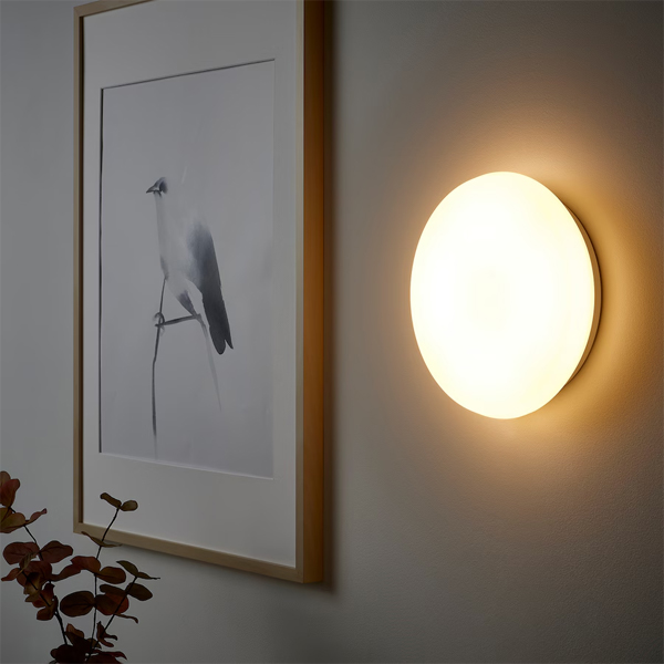 STOFTMOLN LED plafonska/zidna lampa, pametno bežično podešavanje intenziteta/toplobijela bijela, 24 cm