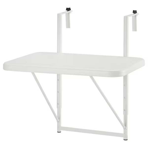 TORPARO Balkonski sto, bijela, 50 cm