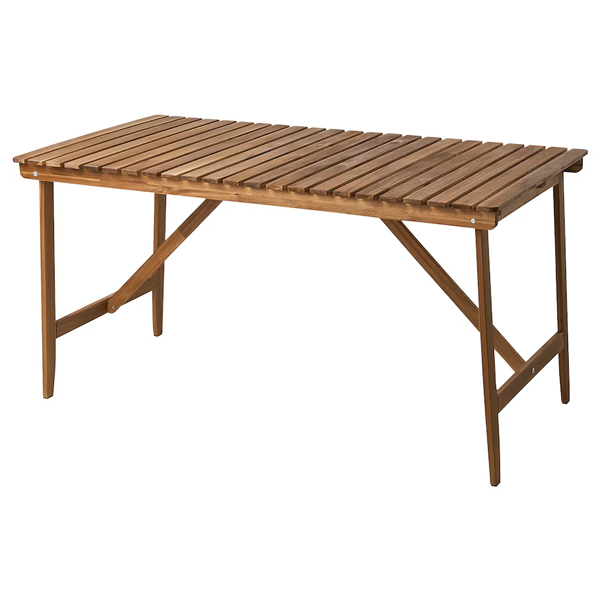 ASKHOLMEN 143x75cm Sto, spolja, tamnosmeđa