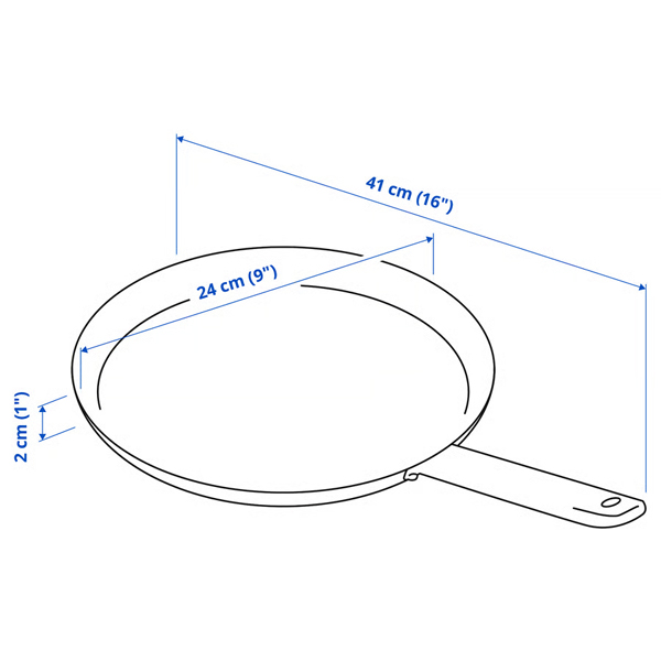 IKEA 365+ 24cm Tiganj za palačinke, nerđajući čelik/neprianjajući sloj
