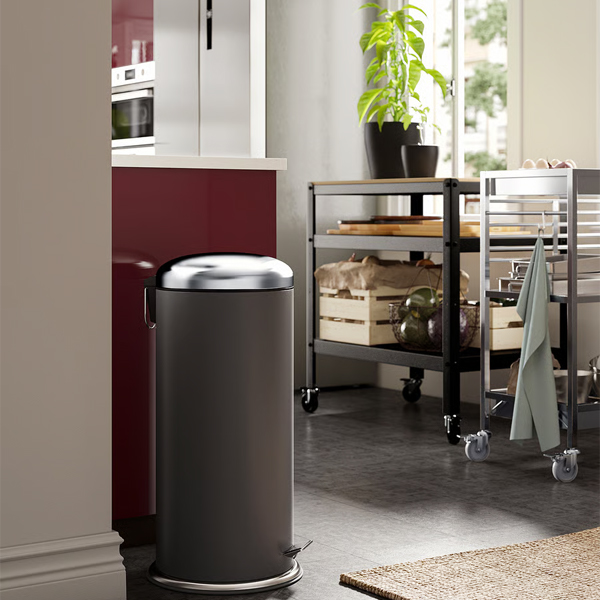 MJOSA 30l Kanta za otpatke s papučicom, tamnosiva