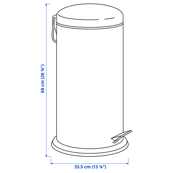 MJOSA 30l Kanta za otpatke s papučicom, tamnosiva