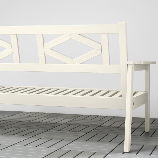 BONDHOLMEN 139x81x73cm Sofa dvosjed,spolja, bijela/bež